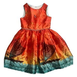 Disney Princess Moana pippa & Julie Vibrant Orange Sleeveless Dress